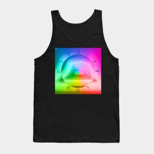 Fancy radiant rainbow colors agate slice mineral Tank Top